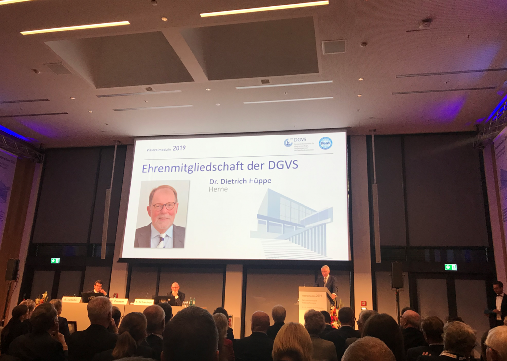 Dietrich Hüppe - Verleihung Ehrenmitggliedschaft DGVS